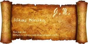 Jókay Mónika névjegykártya